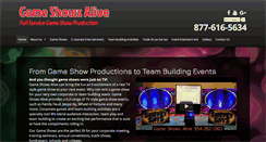Desktop Screenshot of gameshowsalive.com