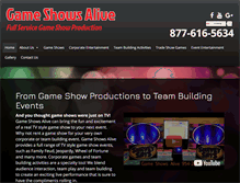 Tablet Screenshot of gameshowsalive.com